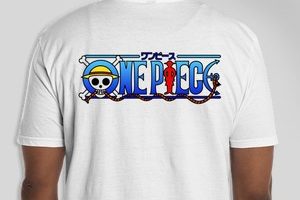 White Strawhat One Piece T Shirt